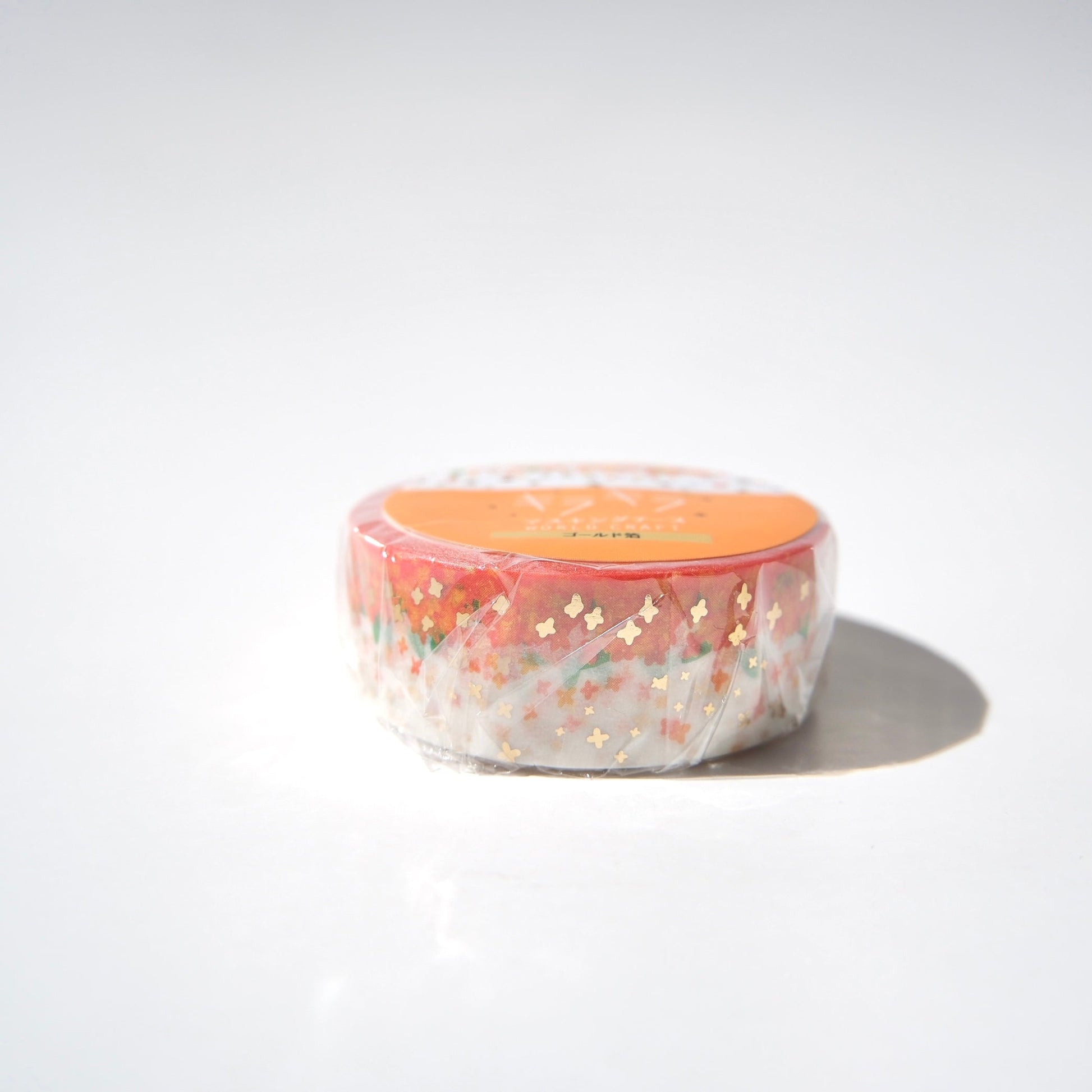WORLD CRAFT Kirakira Masking Tape (Fragrant Olive, Gold Foil) Closeup Designs