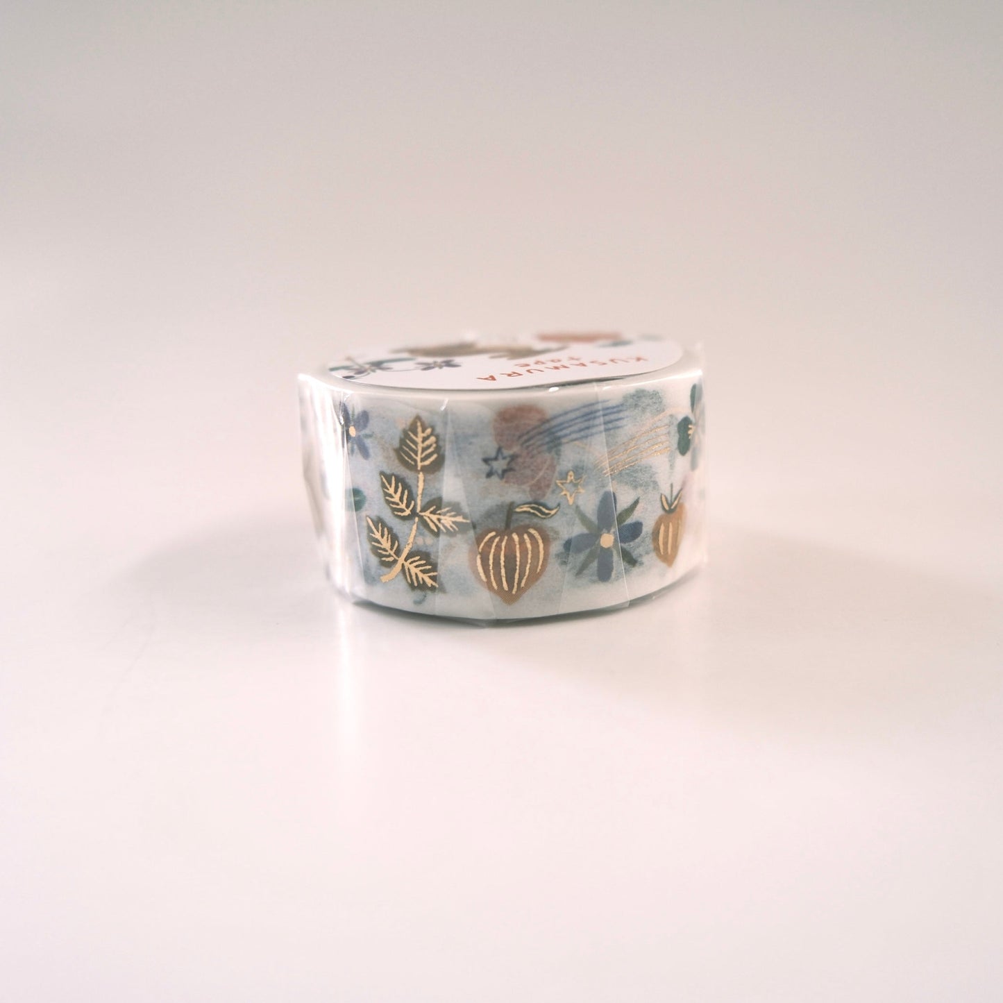 Decorative tape with floral pattern on a white background