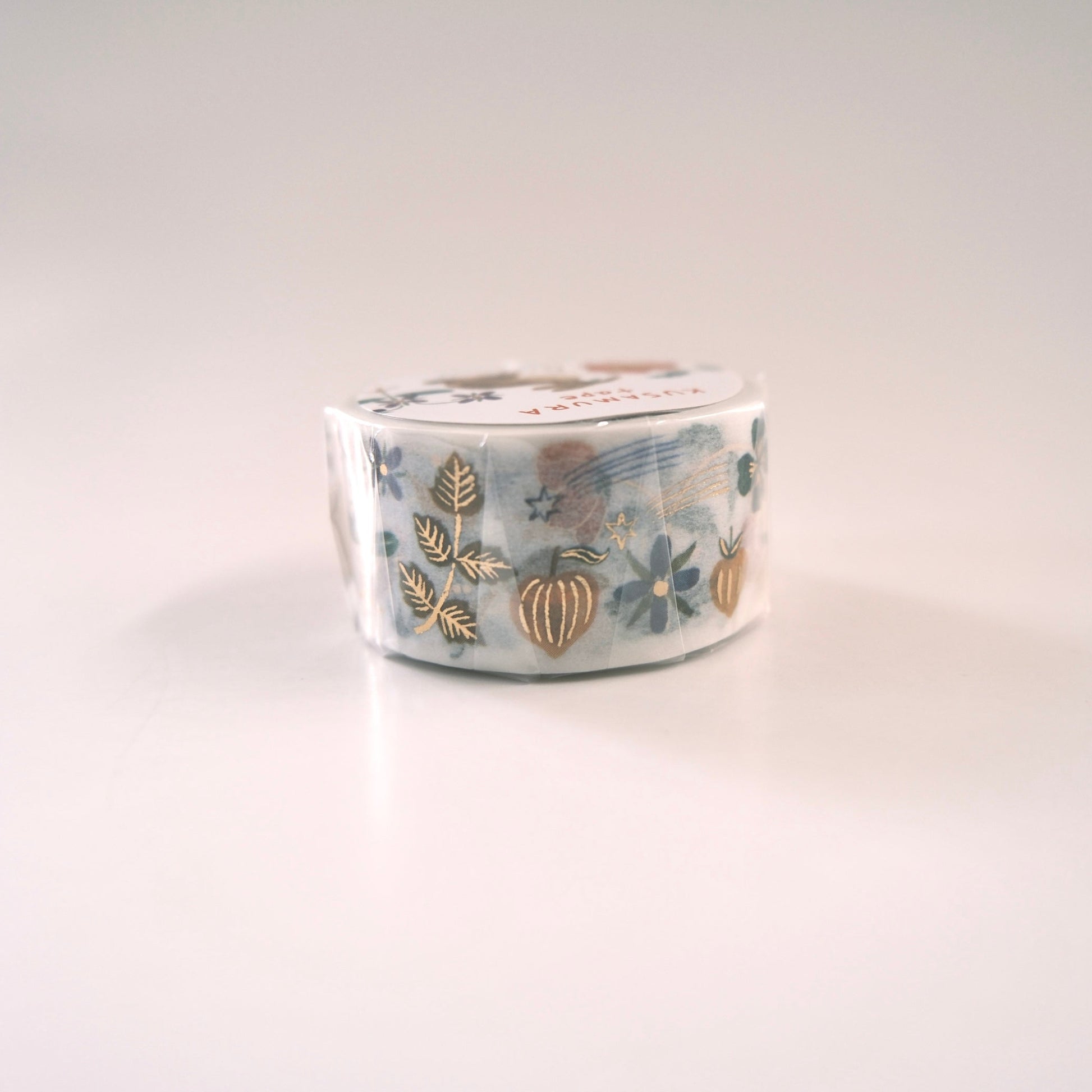 Decorative tape with floral pattern on a white background