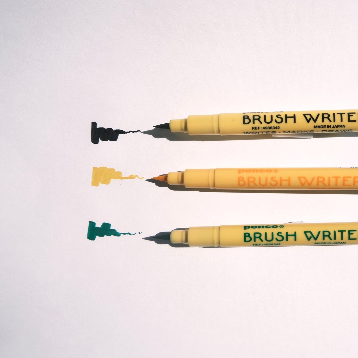 ink and brush closeup for hightide brushwriter pen 