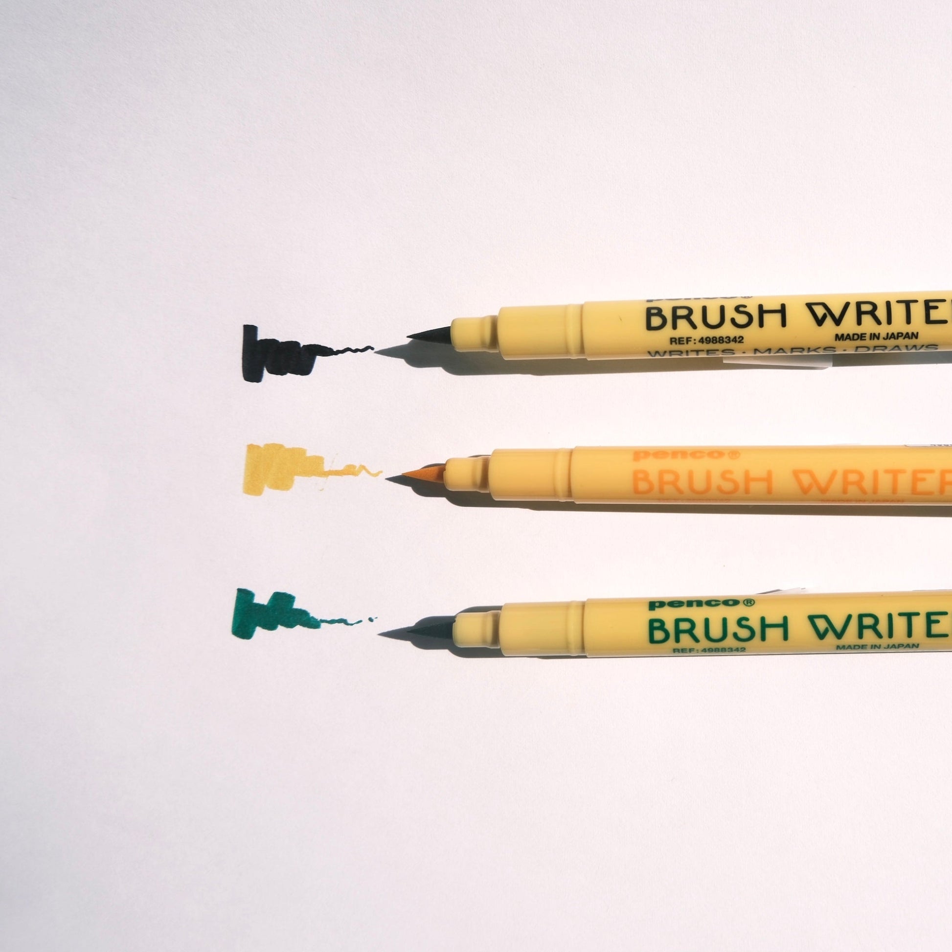 ink and brush closeup for hightide brushwriter pen 