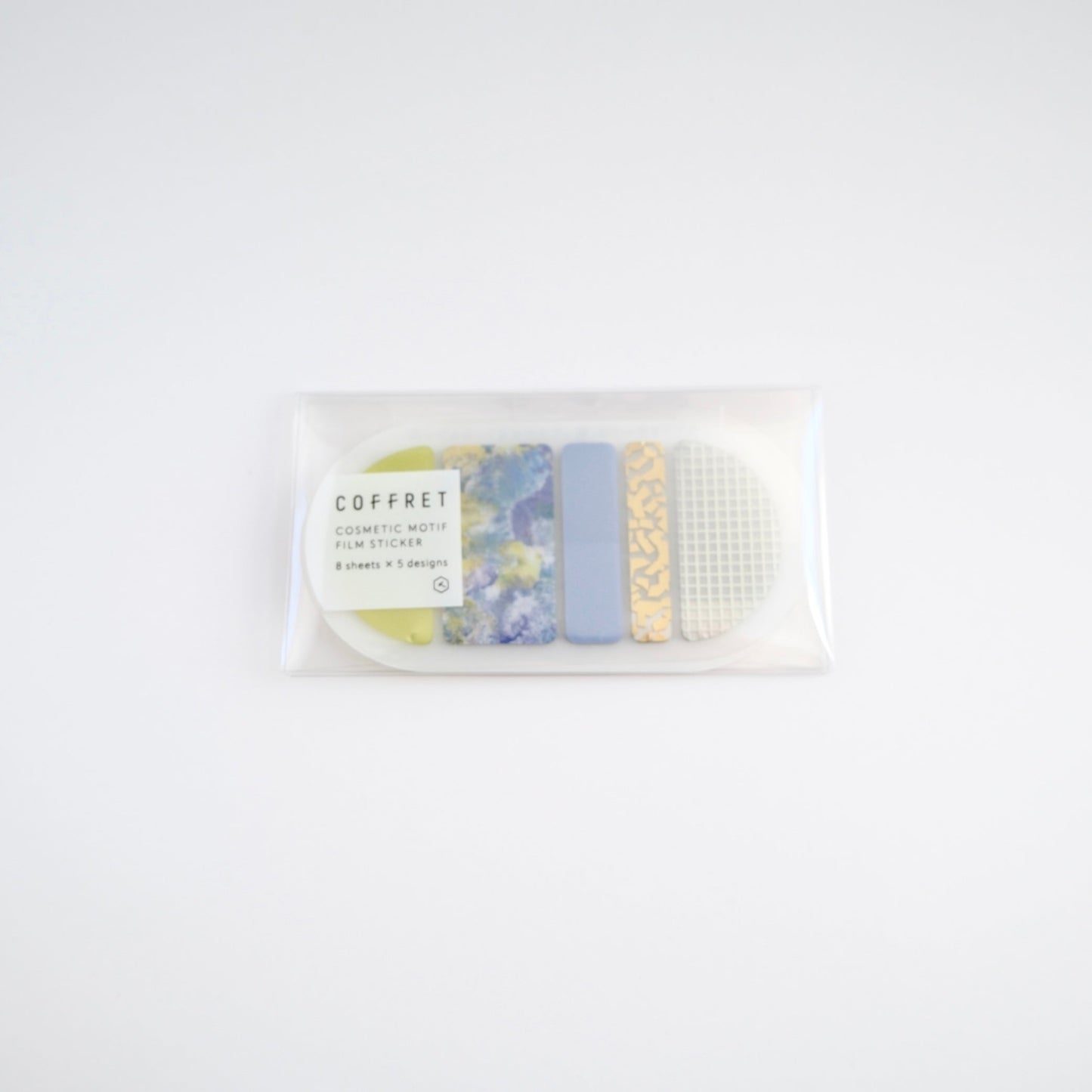 King Jim Coffret cosmetic motif translucent film stickers in chiffon yellow oval shape for elegant journaling