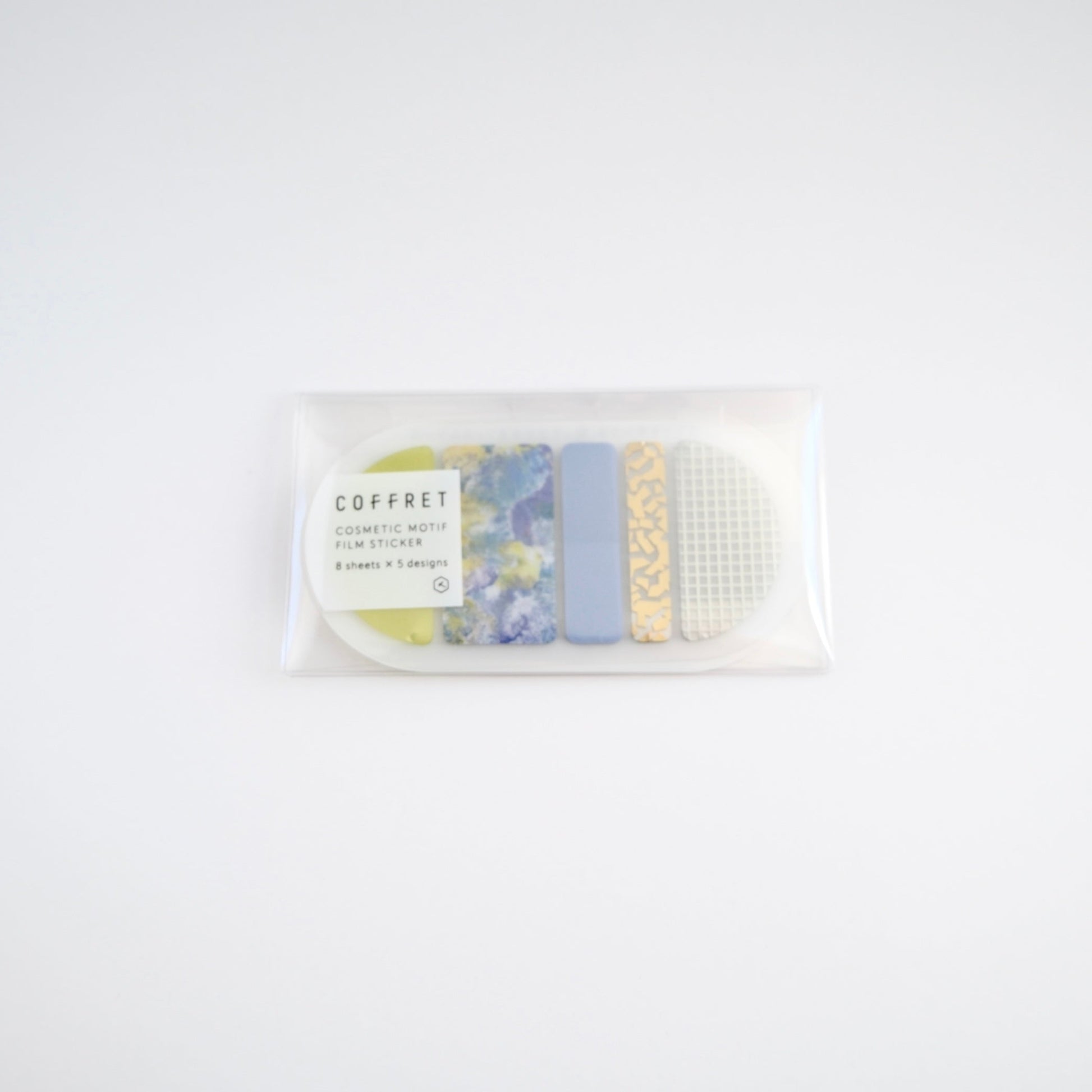 King Jim Coffret cosmetic motif translucent film stickers in chiffon yellow oval shape for elegant journaling