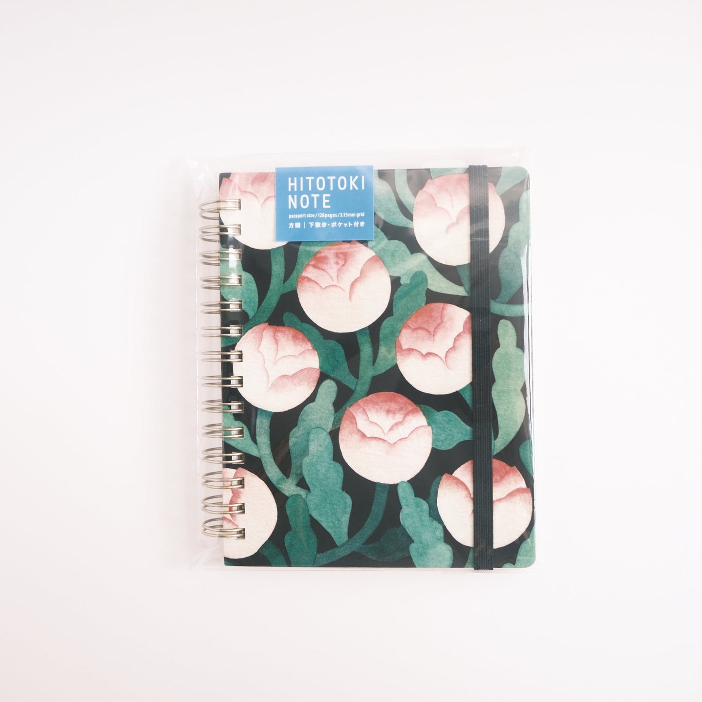 kingjim hitotoki note ring notebook passport size floral design 