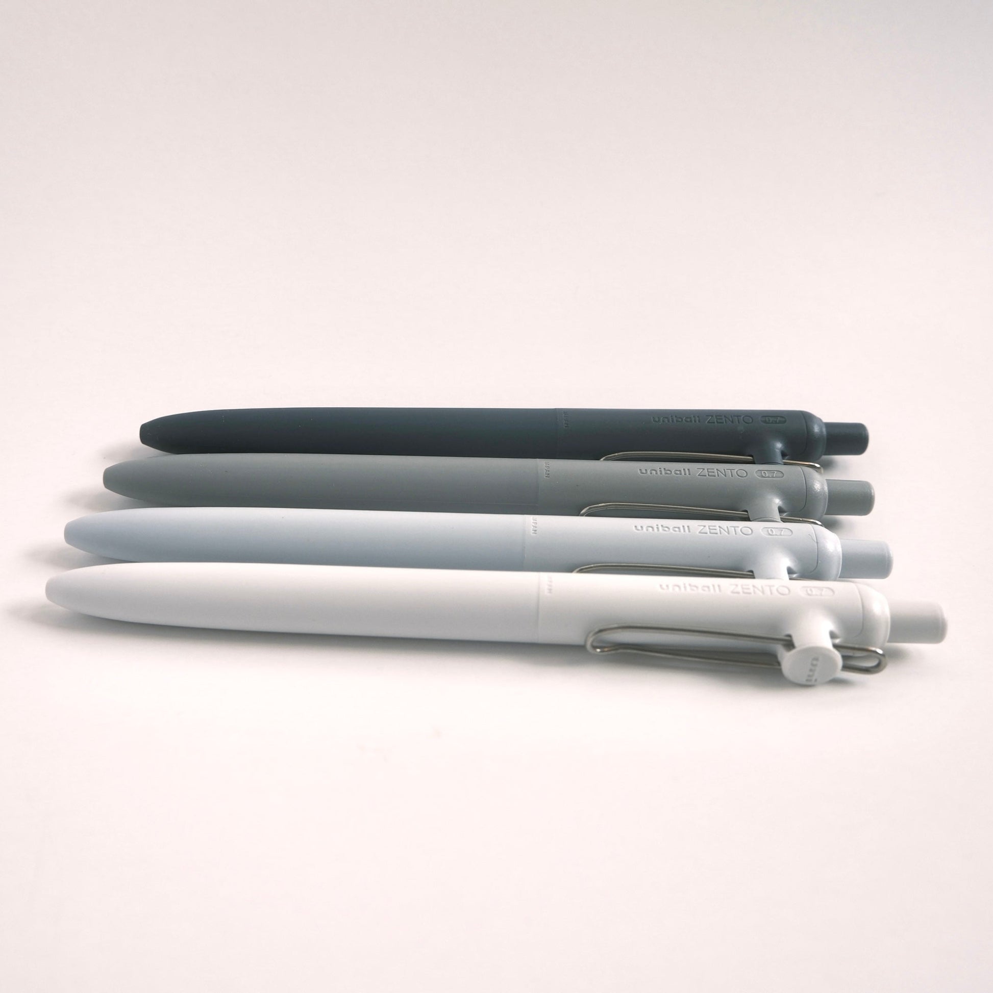 mitsubishi uniball zento black, grey, blue, white 0.7mm